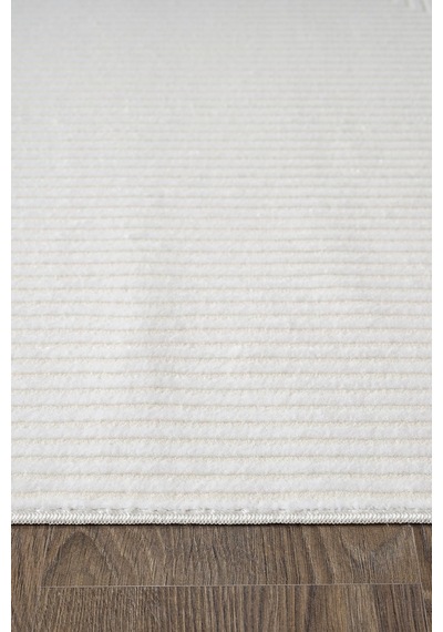 Merit Mr009a Krem Halı Geometrik Detaylı İnce Yumuşak Akrilik Modern Salon Oturma Odası Halısı-294 Bej
