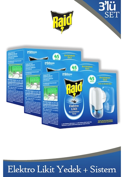 Raid Elektrolikit Sistem 45 Gece 27 Ml X 3 Adet