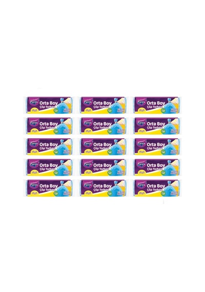 Parex Güçlü Çöp Poşeti Büyük Boy Mavi 15 x 10'lu 65 x 80 CM