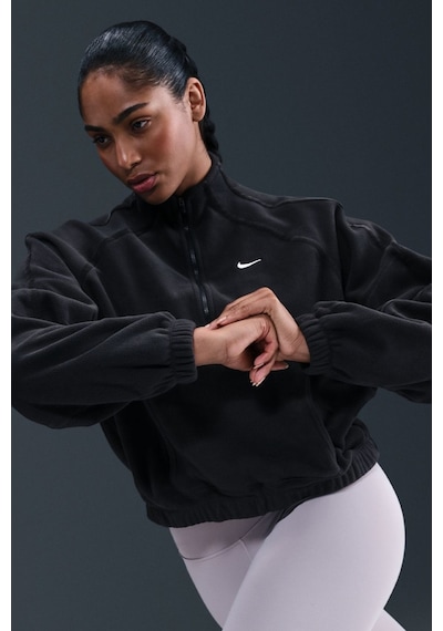 Nike One Oversize Therma-fit Half Zip Womens Sweatshirt Bol Kesim Yarım Fermuar Dik Yaka Polar Kadın Sweatshirt Siyah Nike One Oversize Therma-fit Half Zip Womens Sweatshirt Bol Kesim Yarım Fermuar Dik Yaka Polar Kadın Sweatshirt Siyah