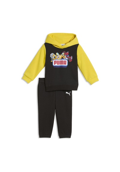 637631-01 Puma X Trnsfrmrs Mınıcat Set Bebek Eşofman Takımı Siyah 637631-01 Siyah - Sarı