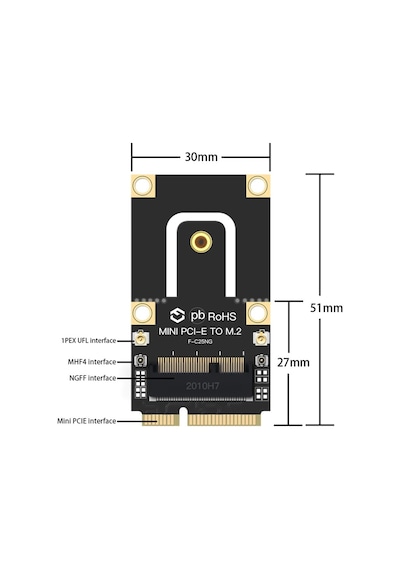 5088 Mini Pci-e Express To M.2 Wifi Wireless Bluetooth Çevirici