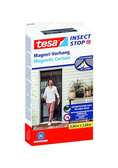 Mıknatıslı Kapı Sineklik Küçük 0,8m X 2,0m Siyah 1