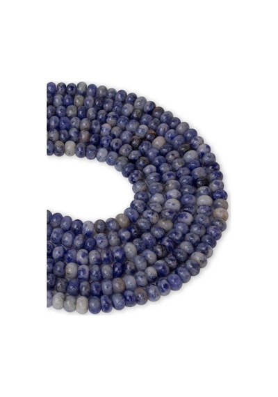6 x 4 MM Sodalit Taşı Dizi Gümüş