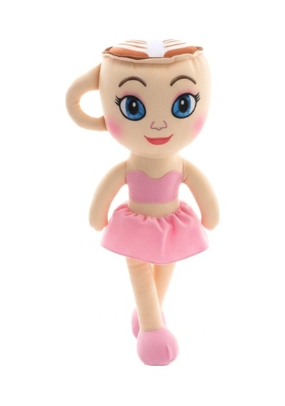 Sevimli Peluş Fincan Balerin Bebek Uyku Arkadaşı 30 Cm Pembe