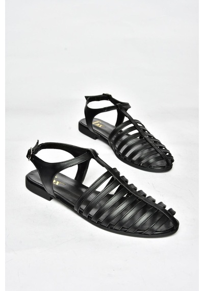 Fox Shoes S314960109 Siyah Kadın Sandalet Siyah