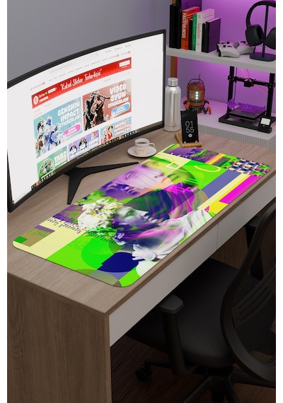 Maksimalizm Kaymaz Dikişli Kauçuk Oyuncu Mousepad V1 - 90x40 Xxl Gaming Mouse Pad Fare Altlığı