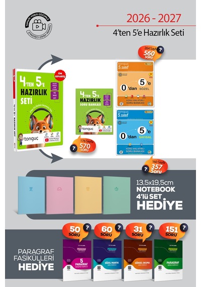 4'ten 5'e Hazırlık Ilk Adım Kitabı 0 Dan 5 E Sayısal Sözel Konu Soru Tonguç Akdemi Yayınları