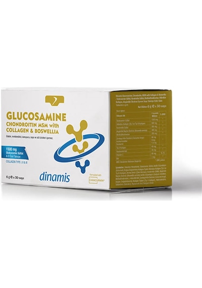 Dinamis Glucosamine Chondroitin Msm With Collagen Boswellia 6 Gr