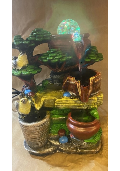 Su Şelalesi Dekoratif Kuşlu