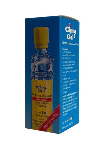 Çin Yağı 5 Ml - Yüzde 100 Saf Doğal Nane Yağı