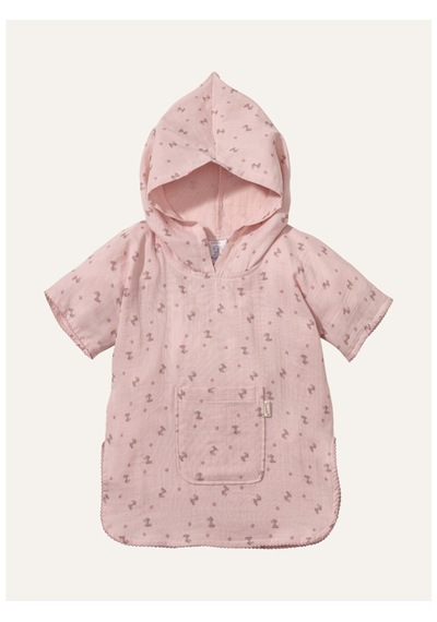 Sterntaler Emmi Girl Bebek Poncho 100% Pamuk, Figürlü, Cepli Ve Şapkalı Pembe