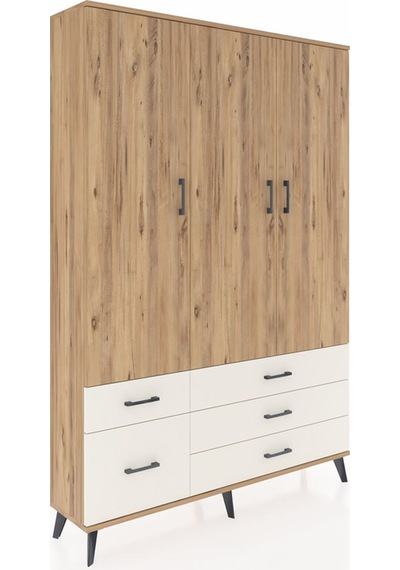 Arges Dolap 5 Raflı 5 Çekmeceli Tek Askılı 132x30x195 Çam-çam... Çam Arges Dolap 5 Raflı 5 Çekmeceli Tek Askılı 132x30x195 Çam-çam... Çam