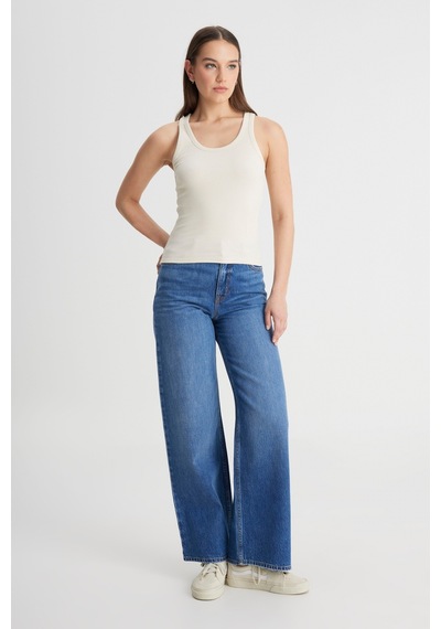 Lee Slim Fit Dar Kesim Bej Tişört L241615A92 Bej