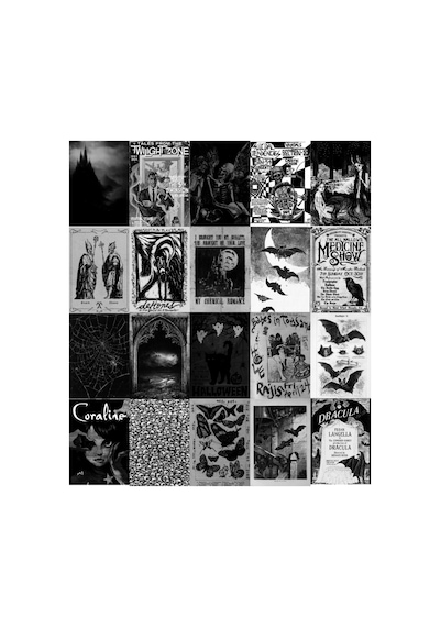 20 Adet A5 Punk Gotik Poster Seti Asi Müzik Estetik Duvar Kolajı Oda Süsleme Afiş Seti