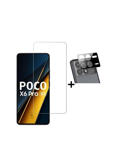 Xiaomi Poco X6 Pro 5g Temperli Cam Ekran Koruyucu Ve Kamera Lens Koruyucu Seti