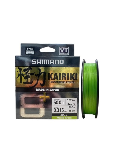 Shimano Kairiki 8+ 300 Mt 0.315mm İp Misina Mantis Green