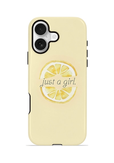 Apple iPhone Uyumlu 17 Vorian Çift Katmanlı Magsafe Kılıf Just A Girl Lemon