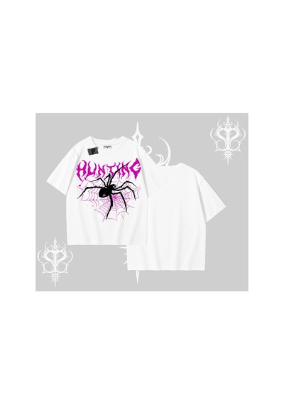 Tarzsokak Beyaz Oversize Tişört Autumn Spider