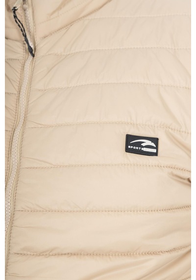 Maraton Sportswear Büyük Beden Erkek Dik Yaka Takma Kol Basic Açık Vizon Mont 22311-açık Vizon Açık Vizon