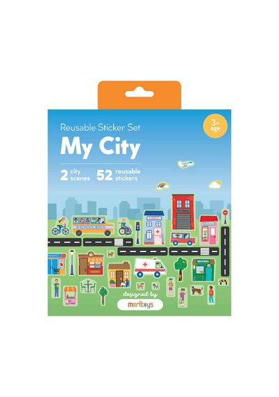 Moritoys Reusable Sticker Set - My City - Tak Çıkar Çıkartma Oyunu