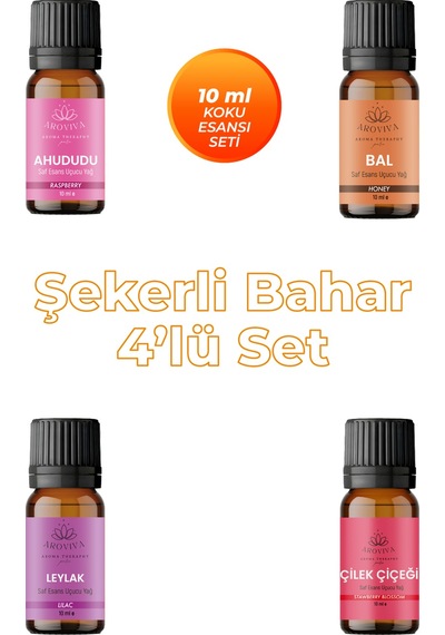 Şekerli Bahar 4'lü Set Oda Kokusu Esansı - Tatlı & Çiçeksi 4x10ml Karışık