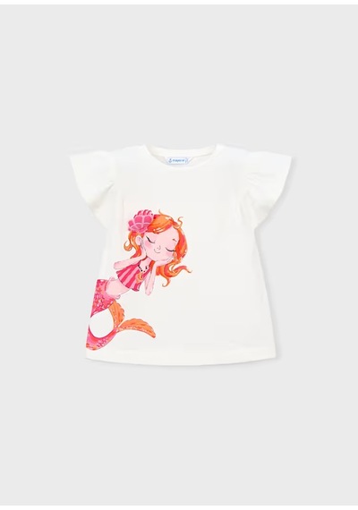 Mayoral Kız Çocuk T-shirt 3007 Ekru