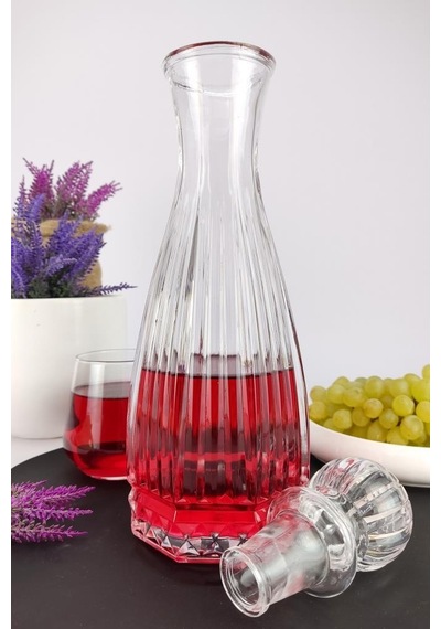 Digithome Linea Cam Kapaklı Su Ve Meşrubat Sürahisi Karaf Şişe 750 Ml - Ln.kır.011.00.000