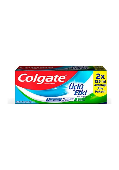 3 Adet Colgate Üçlü Etki Diş Macunu 2'li 125 Ml