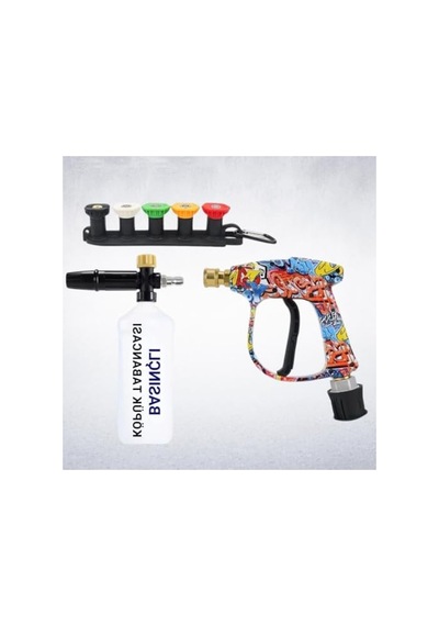Basınçlı Yıkama Tabancası Seti, 5 Nozzle İle Uyumlu Ve Etkili Temizlik İçin