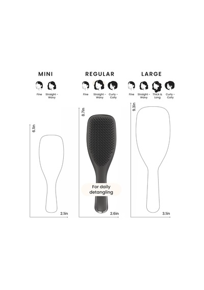 Ultimate Detangler Chrome Midnight Silver Gümüş Düz Ve Kıvırcık Saçlar İçin Saç Fırçası Tarak
