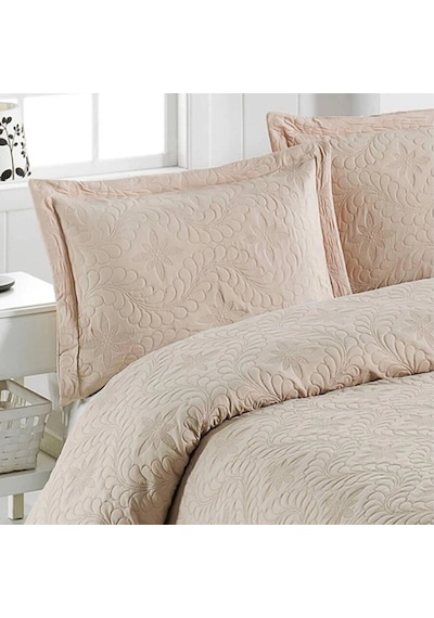 Çift Kişilik Düz Renk Kapitone Yatak Örtüsü, Sade Ve Şık Görünüm 250 X 260cm Bej