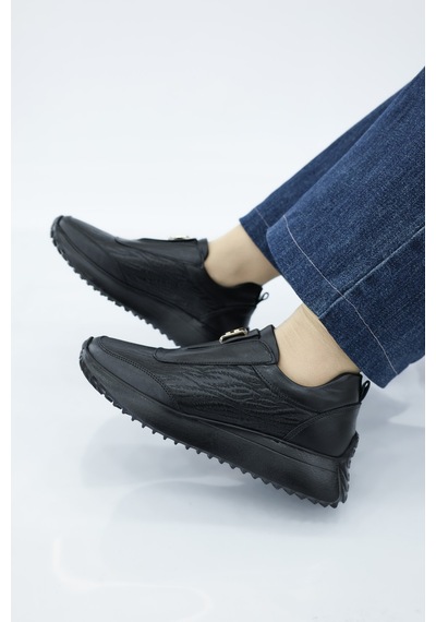 Fast Step Hakiki Deri Kadın Casual Ayakkabı 136za919 Siyah