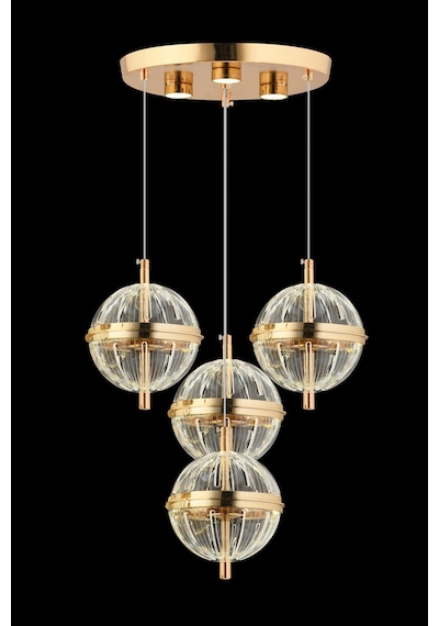 Orbital 4'lü Kumandalı Gold Avize Gold