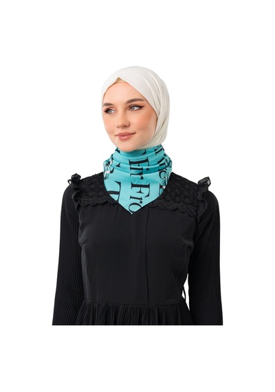 Zaytoon Filistin Atasözü Ve Geri Dönüş Anahtarı Yeşil Rengi Küçük Fular 45 45 Unisex S100050 Mavi