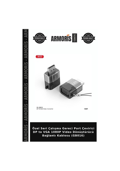 Özel Seri Çalışma Gereci Port Çevirici Dp To Vga 1080p Video Dönüştürücü Bağlantı Kablosu Gb016