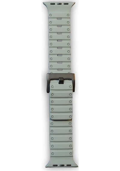 Cosmotex Newface Apple Uyumlu Watch 42mm Magnus Mıknatıslı Silikon Kordon - Gri