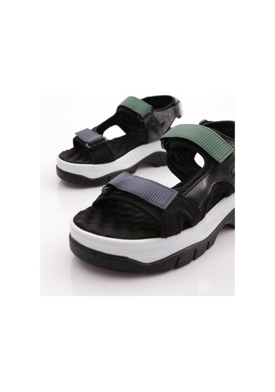 Dgn 4740-22y Kadin Kalin Taban Cirtli Sandalet 4740-2027-R4506 Siyah