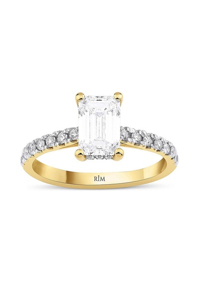 1.90 Karat Emerald Tektaş Laboratuvar Pırlanta Yüzük - Hrd Sertifikalı Altın