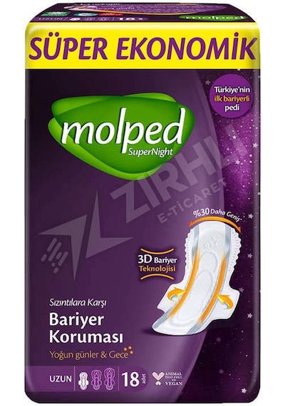 4 Adet Molped Supernight Uzun 18li Süper Ekonomik