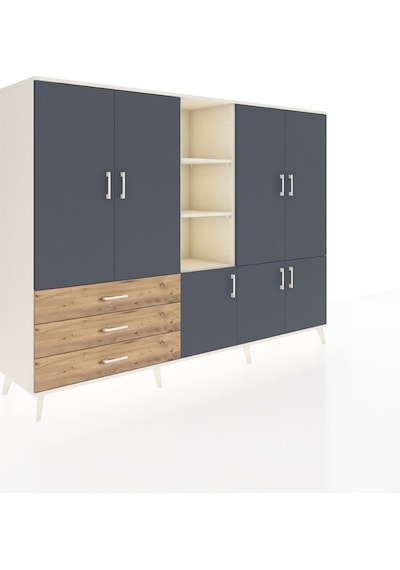 Hyperion Dolap 11 Raflı 3 Çekmeceli 7 Kapaklı 220x44x163 Aytaşı-a Aytaşı-antrasit/çam Hyperion Dolap 11 Raflı 3 Çekmeceli 7 Kapaklı 220x44x163 Aytaşı-a Aytaşı-antrasit/çam