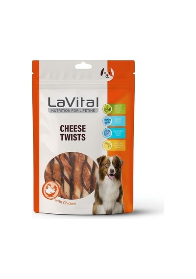 Lavıtal Cheese Twists Tavuk Ve Ördek Etli Peynirli Köpek Ödülü 100 Gr Mbt06