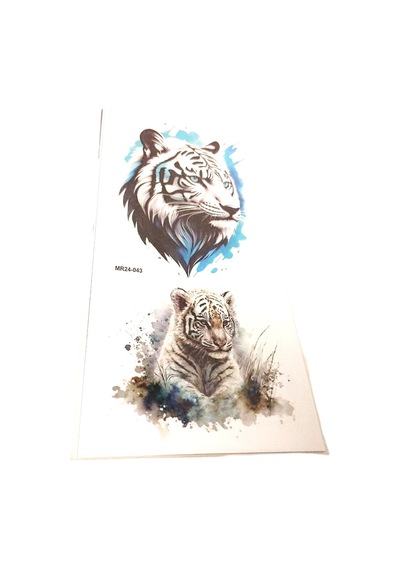 Hayal Sepeti Geçici Dövme 9,5x19cm Tattoo Minimal Tattoo Aksesuar Şık Kaplan Modeli