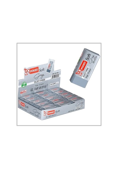 Mikro Soft Silgi Gri 2b-30 - 10 Adet
