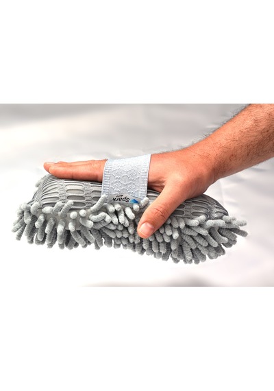 Spark 7040 Mikrofiber Şönil Oto Temizlik Ve Yıkama Süngeri Gri 3 Adet