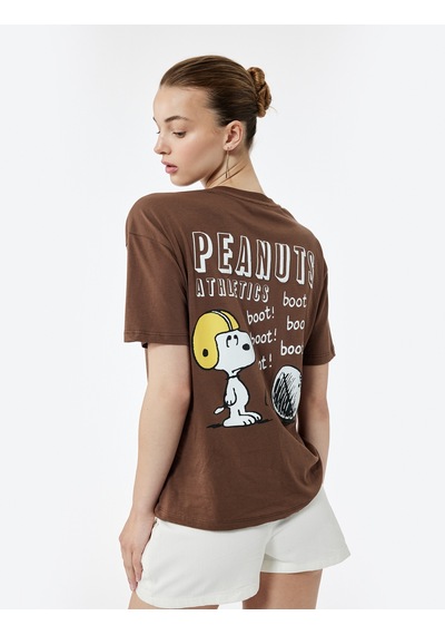Koton Kısa Kollu Bisiklet Yaka Snoopy Baskılı Lisanslı Tişört Kahverengi 6wal10371ık Kahve Koton Kısa Kollu Bisiklet Yaka Snoopy Baskılı Lisanslı Tişört Kahverengi 6wal10371ık Kahve