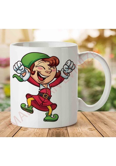 Elf-free-png-ımage İki Tarafı Baskılı Kupa Bardak.jpg