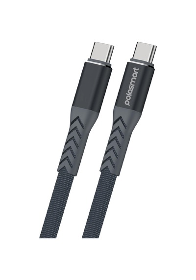 Polosmart Pbs411 65w Type-c To Type-c Hızlı Şarj Ve Data Kablosu Notebook Ve Apple Uyumlu MacBook 1.2m Gri