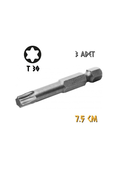 Kupa Tyson Vidalama Ucu Bits Uç - T30 Tork - 7.5 Cm. - 3 Adet