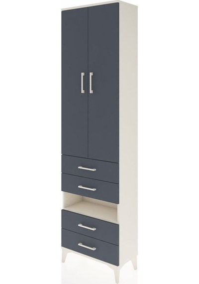 Arges Dolap 3 Raflı 4 Çekmeceli Tek Askılı 60x30x221 Aytaşı-antrasit Aytası Arges Dolap 3 Raflı 4 Çekmeceli Tek Askılı 60x30x221 Aytaşı-antrasit Aytası